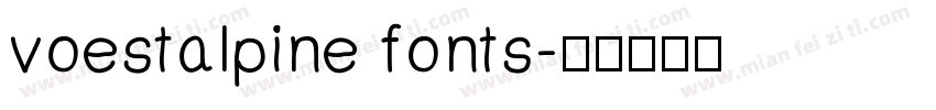 voestalpine fonts字体转换